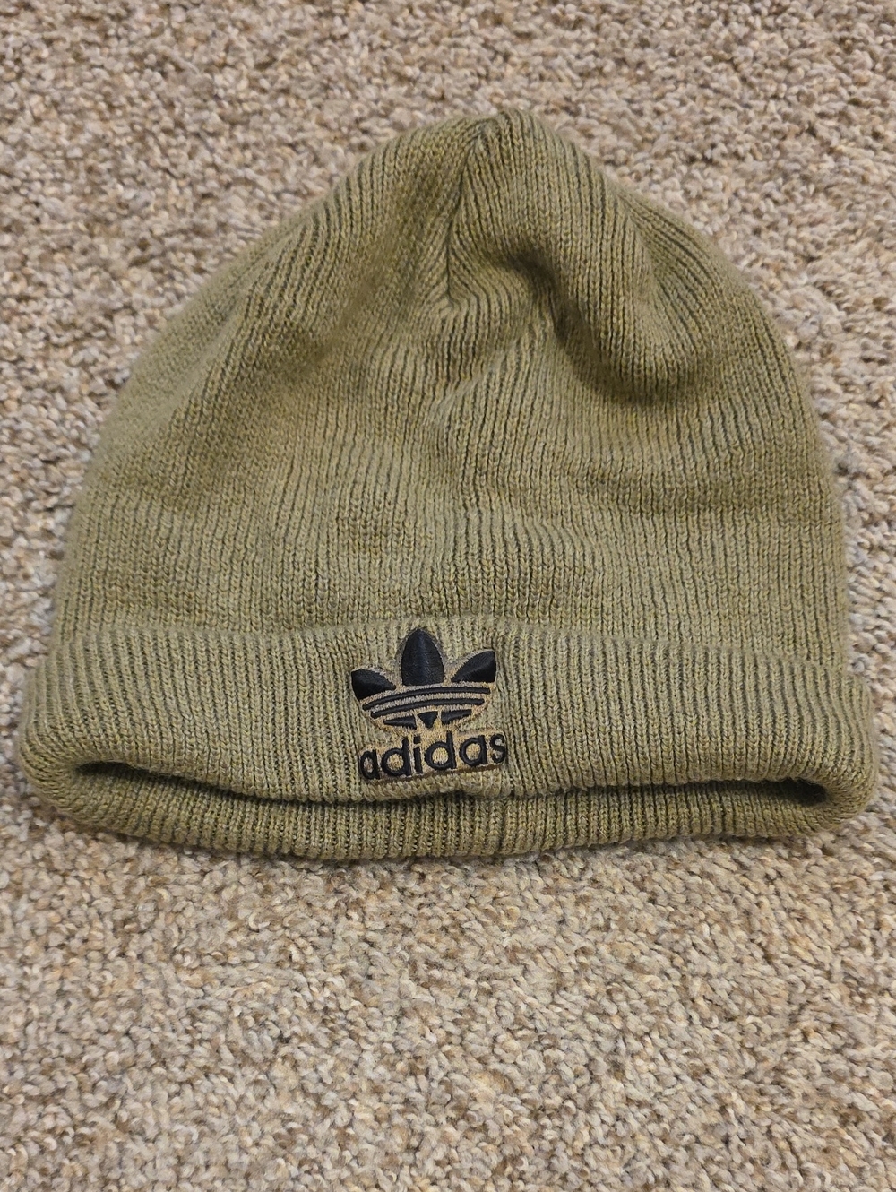 adidas Olive Green Knit Adult Beanie
